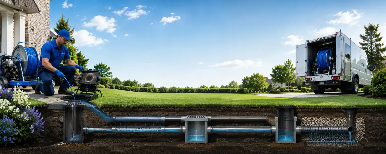 Outdoor drain cleaning information for Rock, KS